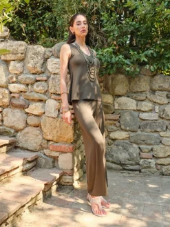 Lounge-Wear^Chiara Fiorini Hausanzug TERRA in zwei-teilig von braun