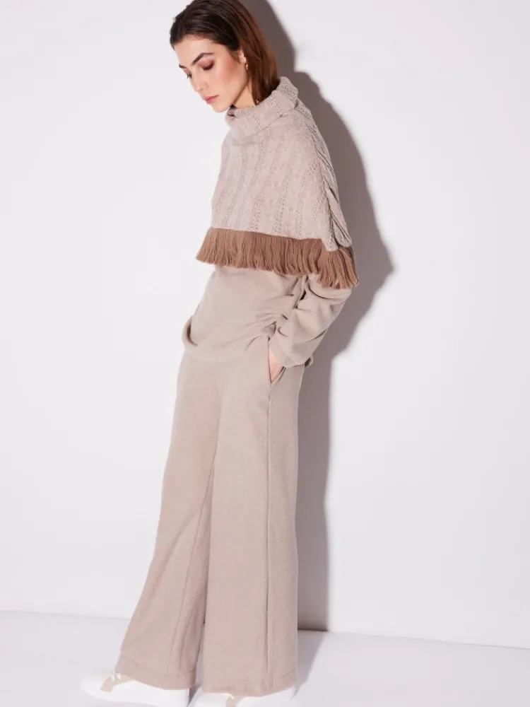 Lounge-Wear^Chiara Fiorini Hausanzug TORTORA mit Strick in sand von beige