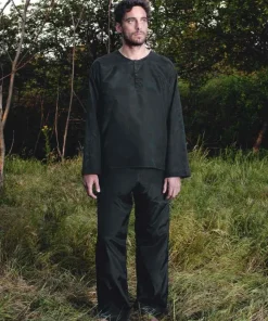 Seidenschlafanzüge^Traveleru00b4s Tree Herren REISE-SCHLAFANZUG lang Seide-Baumwolle Traveler´s Tree® pirate black (schwarz)