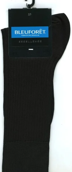 Socken^Bleuforu00eat Herren Seidensocken gerippt mit 69% Seide von Bleuforêt
