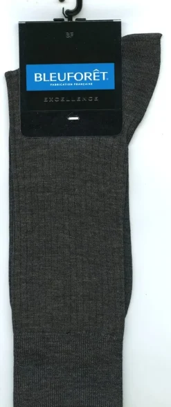 Socken^Bleuforu00eat Herren Seidensocken gerippt mit 69% Seide von Bleuforêt