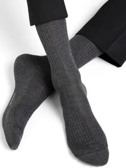 Socken^Bleuforu00eat Herren Seidensocken gerippt mit 69% Seide von Bleuforêt