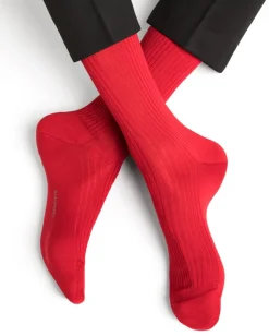 Socken^Bleuforu00eat Herren Seidensocken gerippt mit 69% Seide von Bleuforêt