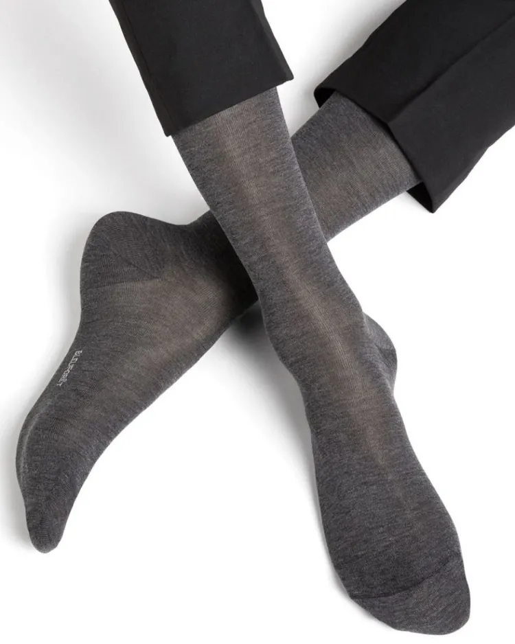 Socken^Bleuforu00eat Herren Seidensocken glatt mit 91% Seide von Bleuforêt