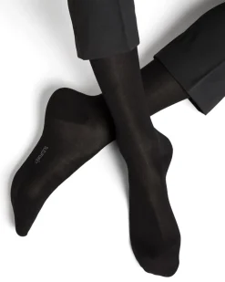 Socken^Bleuforu00eat Herren Seidensocken uni mit 91% Seide von Bleuforêt
