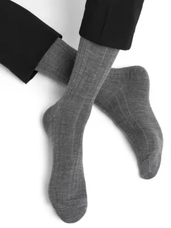 Socken^Bleuforu00eat Herren Socken breite Rippe mit Merino von Bleuforet
