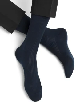 Socken^Bleuforu00eat Herren Socken mit Merinowolle gerippt von Bleuforet