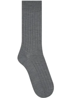 Socken^Bleuforu00eat Herren Socken uni gerippt mit Merino von Bleuforêt