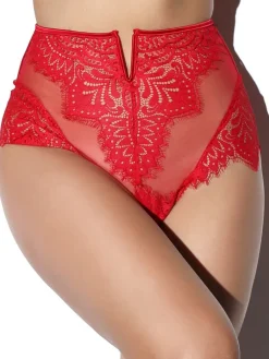 Alle Slips^Prelude High Waist Brazilian Slip BLACK SWAN von Milano rot und schwarz