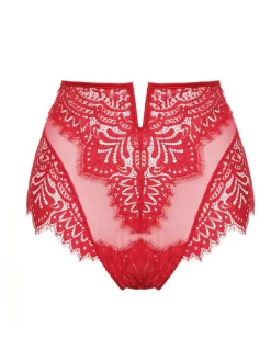 Alle Slips^Prelude High Waist Brazilian Slip BLACK SWAN von Milano rot und schwarz