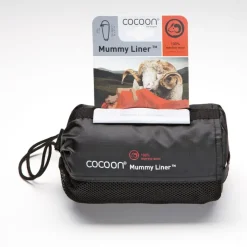 Seidenschlafsack^Cocoon Innenschlafsack MUMMY LINER 100% Merino Wool von ® schwarz