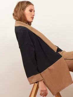 Lounge-Wear|Strickjacken & -Mäntel^Chiara Fiorini Jacke KUSCHEL COTTON anthrazit-zimt von anthrazit-grau mit zimt-beige