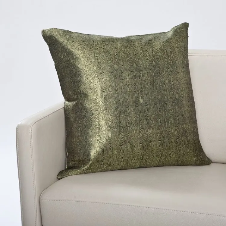 Sofakissen^Seidenwolke Kissenhülle GANESHA aus handgewebtem Seidenbrokat