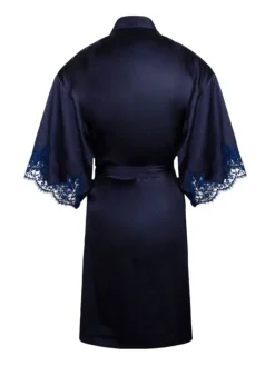 Morgenmantel Kurz|Morgenmantel Mit Spitze^Lise Charmel Knielanger Stretchseiden Kimono SPLENDEUR SOIE von