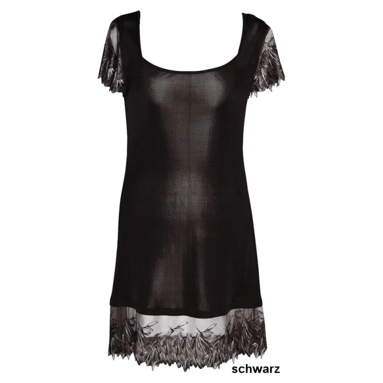 Seide Sleepshirt|Seidennachthemd^Gattina Kurzarm Nachthemd aus Seidenjersey PURE DE LUXE von