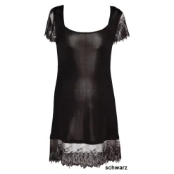 Seide Sleepshirt|Seidennachthemd^Gattina Kurzarm Nachthemd Seidenjersey PURE DE LUXE beige oder schwarz