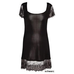 Seide Sleepshirt|Seidennachthemd^Gattina Kurzarm Nachthemd Seidenjersey PURE DE LUXE beige oder schwarz