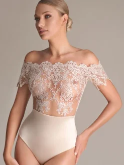 Alle Bodys|Alle Strings^Prelude Kurzarm Stringbody gold-creme von Milano goldcreme (champagne)