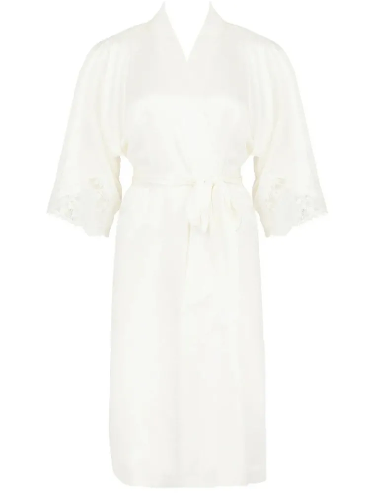 Morgenmantel Kurz|Morgenmantel Mit Spitze^Lise Charmel Kurzer Stretchseide Morgenmantel SPLENDEUR SOIE von