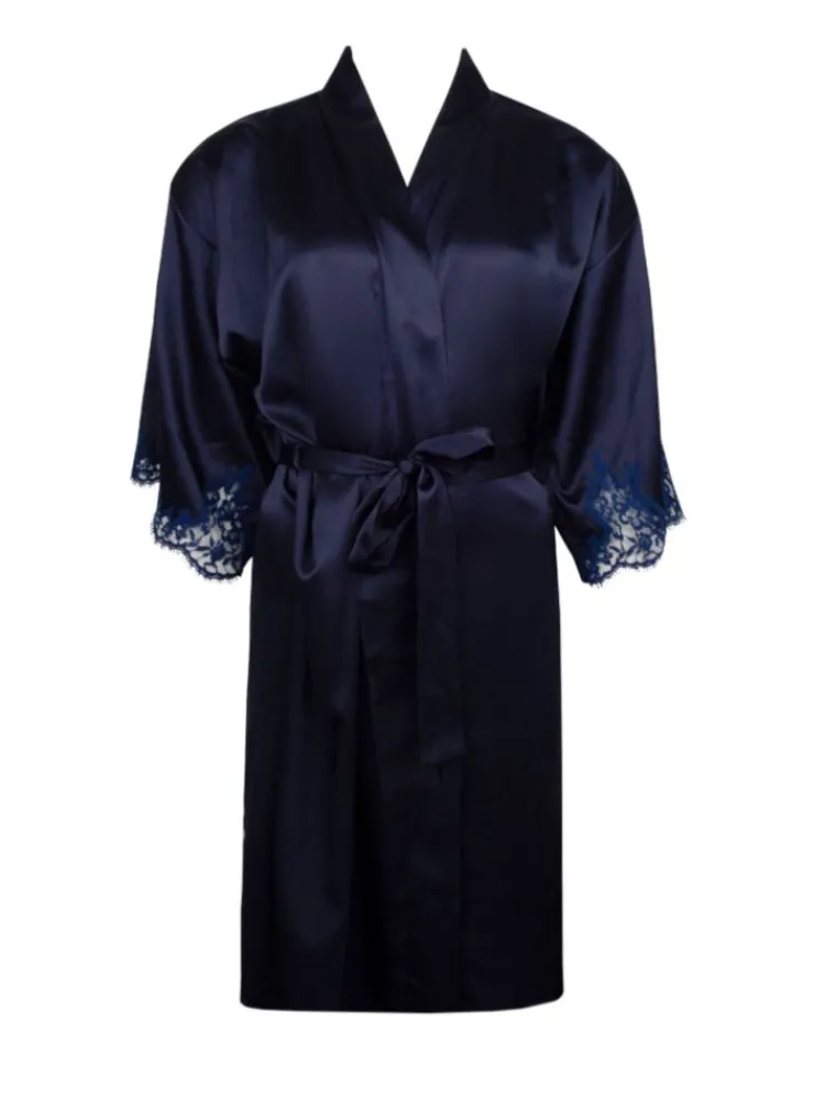 Morgenmantel Kurz|Morgenmantel Mit Spitze^Lise Charmel Kurzer Stretchseide Morgenmantel SPLENDEUR SOIE von