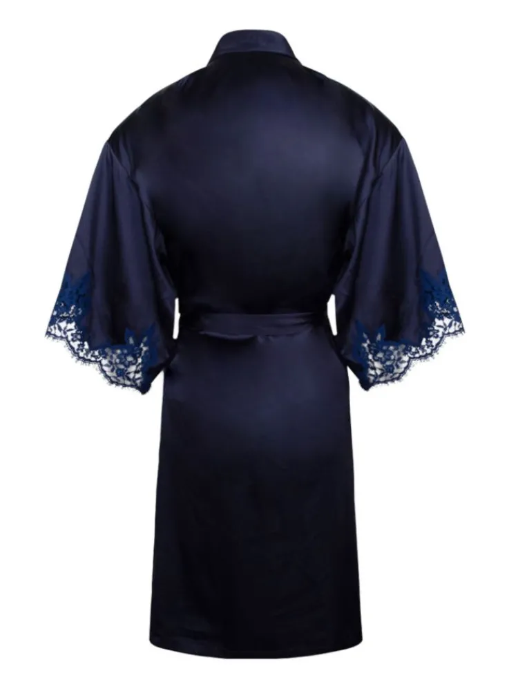 Morgenmantel Kurz|Morgenmantel Mit Spitze^Lise Charmel Kurzer Stretchseide Morgenmantel SPLENDEUR SOIE von