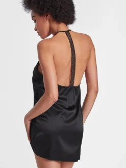 Seidennachthemd|Alle Negligés^Aubade Kurzes Negligé SILK DESIRE von schwarz