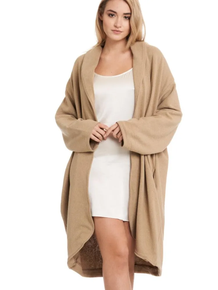 Lounge-Wear|Strickjacken & -Mäntel^Gattina Kuschel-Baumwolle Jacke SONJA von beige