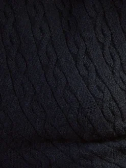 Lounge-Wear|Strickjacken & -Mäntel^Cotton Club Kuscheliger Cardigan PLAISSIS von mit Seide und Wolle schwarz oder champagner