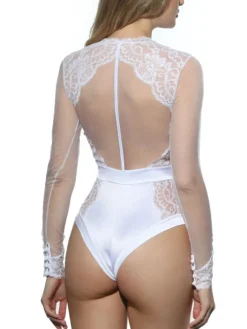 Shirt Mit Spitze|Langarm^Prelude Langarm Body Tüll MARLENE von Milano