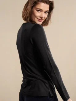 Langarm|Mit Jersey & Wirkseide^Kokon Zwo Langarm Shirt CINDA No. 2 von mit Leinen