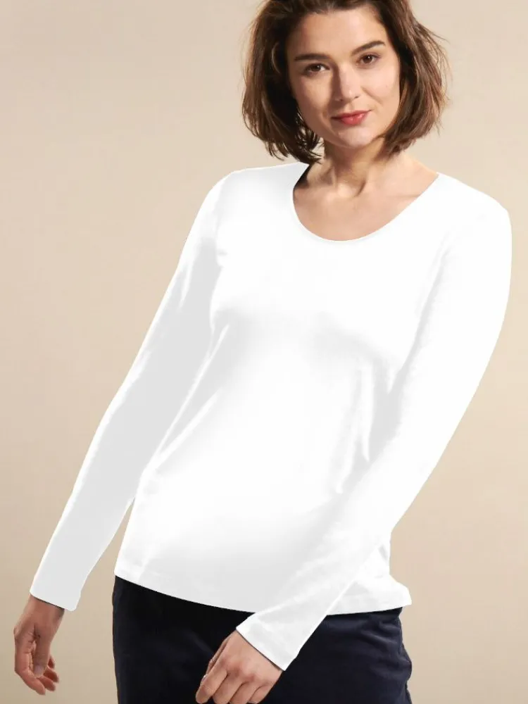 Langarm|Mit Jersey & Wirkseide^Kokon Zwo Langarm Shirt CINDA No. 2 von mit Leinen