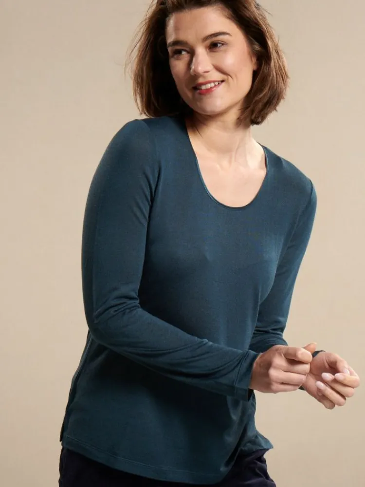 Langarm|Mit Jersey & Wirkseide^Kokon Zwo Langarm Shirt CINDA No. 2 von mit Seide