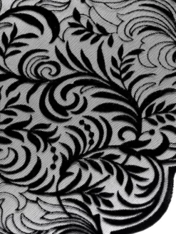 Langarm|Alle Bodys^Cadolle Langarm-Body ARABESQUE Tüll schwarz von schwarz mit Muster