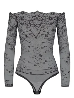 Langarm|Alle Bodys^Cadolle Langarm-Body COEUR Spitze schwarz von schwarz mit Spitze