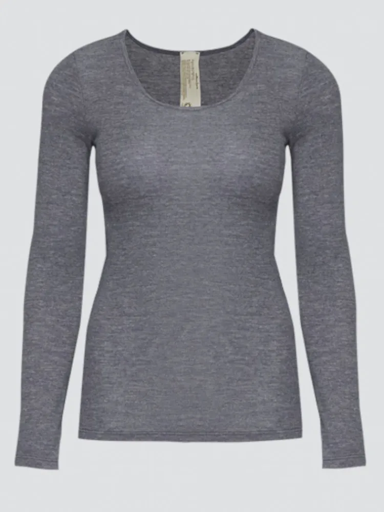 Wolle-Seide Shirts|Langarm^comazo | earth Langarmshirt 2716 mit Wolle und Seide comazo|earth beige oder jeans meliert