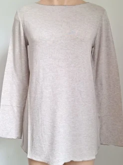 Langarm^Chiara Fiorini Langarm-Shirt mit Wolle von puder oder schwarz