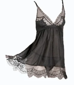 Alle Negligés|Unterkleider Mit Spitze^Shell Belle Couture LAST PIECE Batist LOVE ME BABY-DOLL von schwarz Größe S schwarz oder champagner-weiß