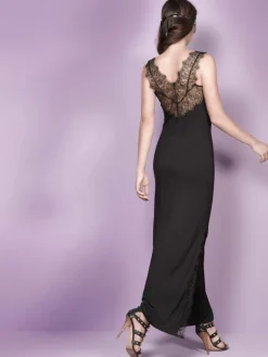 Edle Nachthemden^Escora LAST PIECE Modal Nachtkleid AURORA von Größe XS schwarz