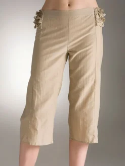 Freizeit- & Reisekleidung|Alle Slips^Suite B LAST PIECE Pyjama Hose ANGEL FLIRT Batist mit Seide beige Größe S von khaki oder champagner