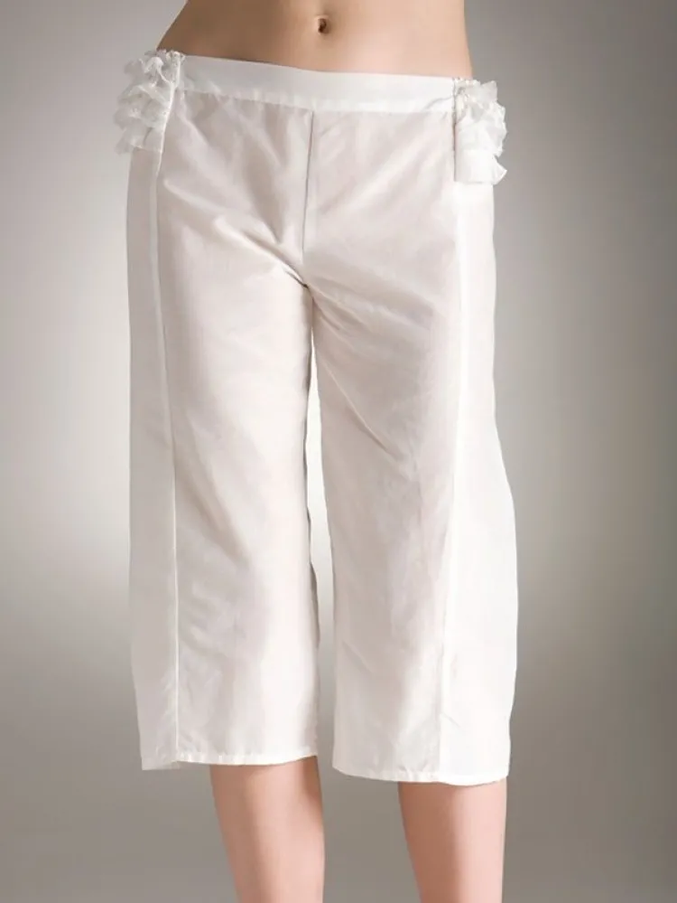 Freizeit- & Reisekleidung|Alle Slips^Suite B LAST PIECE Pyjama Hose ANGEL FLIRT Batist mit Seide beige Größe S von khaki oder champagner