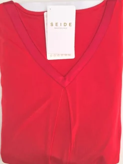 Seiden Basics|Seidenpyjama^Nightdreams LAST PIECE Seidenmix gewirkt Pyjama ADELAIDE von rot Größe 42