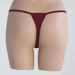 Alle Strings|Mit Jersey & Wirkseide^Gattina LAST PIECE Seidenstring 100% Seide GRENADA von Größe 44 bordeaux