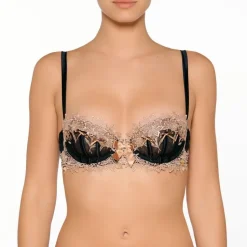 Alle Bhs^Millesia LAST PIECE Spitze Balconette BH DESIR schwarz 75B von schwarz oder cremeweiß mit Spitze