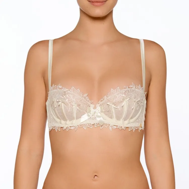 Alle Bhs^Millesia LAST PIECE Spitze Balconette BH DESIR schwarz 75B von schwarz oder cremeweiß mit Spitze