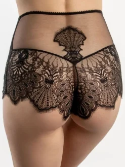 Alle Slips^Prelude LAST PIECE Spitze hoher Slip von Milano weiss Größe S schwarz oder elfenbein-weiß