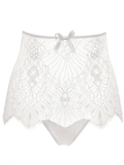 Alle Slips^Prelude LAST PIECE Spitze hoher Slip von Milano weiss Größe S schwarz oder elfenbein-weiß