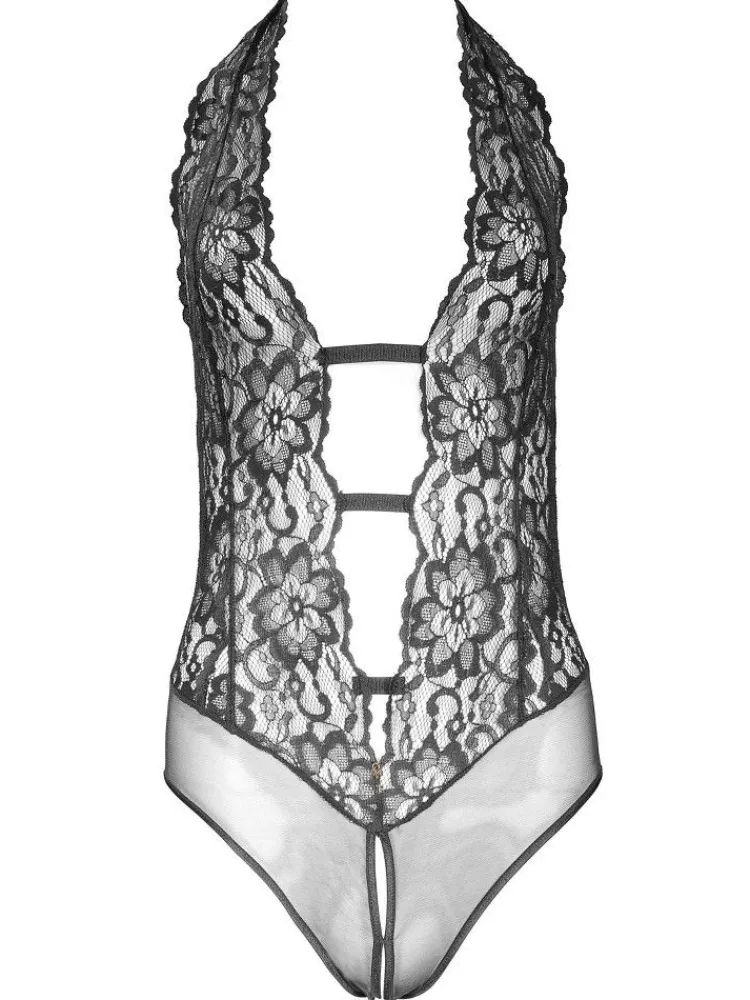 Alle Bodys^Escora LAST PIECE Spitze Ouvert Body SELMA von Größe 42 schwarz