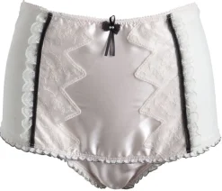 Alle Slips|Alle Unterteile^Sally Jones LAST PIECE Taillenslip PARISIENNE von apricot creme XS mit Seide apricot-rosé mit elfenbein-weiß