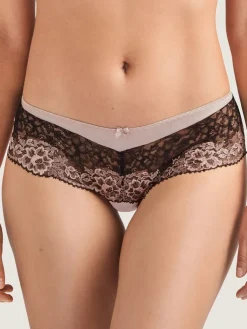 Alle Slips|Mit Seidensatin^Aubade LAST SIZE Culotte St. Tropez FEMME GLAMOUR altrosa-schwarz von mit Seide Größe 38 altrosa mit schwarz