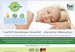 Nackenstützkissen & Körnerkissen^f.a.n. Frankenstolz LAST SIZE f.a.n. FreePUR Wende-Nackenkissen GREENFIRST ca. 40x60 cm weiß